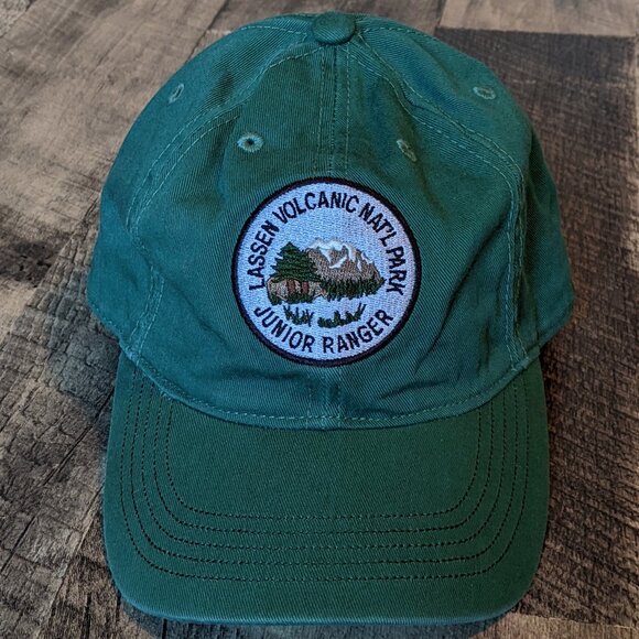 Junior Ranger Hat Lassen Volcanic National Park Green Baseball Cap - Picture 1 of 7